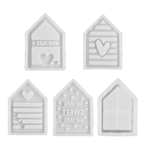 Love House Silicone Molds Combination Epoxy Resin Molds Ornament Molds Pouring Molds Soap Moulds Castings Molds