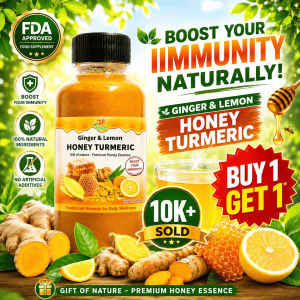Ginger Lemon Honey Turmeric Drink 120ML | Daily Immune Support | Natural Wellness Drink