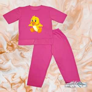 Setelan Anak Perempuan Over Size / Tanggung Gambar Kartun BEBEK Umur 5-13 TAHUN