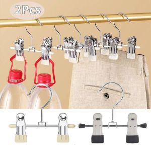 1/2Pcs Stainless Steel Clothes Drying Rack Multifunctional Clothes Drying Clip Anti Slip Clip