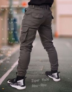 Celana pria joger cargo ANKLE ZIPER panjang SABIA PROJECT Celana chino joger cargo zipper terbaru