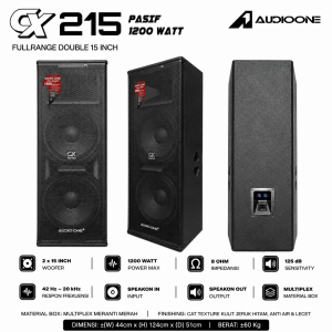 AUDIO ONE Speaker Double 15 Inch Pasif Aktif  CX 215 Fullrange Sound System Original I  DM