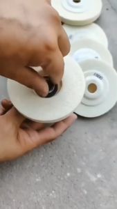 5PCS 4-Inch Buffing Disc Polishing Wheel Wool Felt White Fiber Gray Wheel for Grinder Fiber Wheel