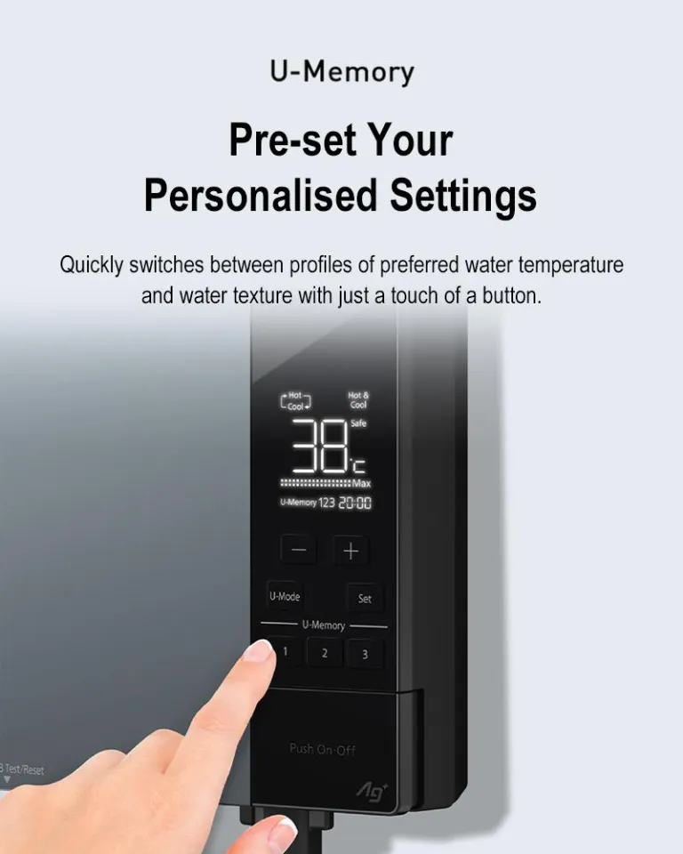 Panasonic Digital U Series Non-Pump Water Heater DH-3UD1MZ Touch Screen  Instant Electric Shower | Lazada
