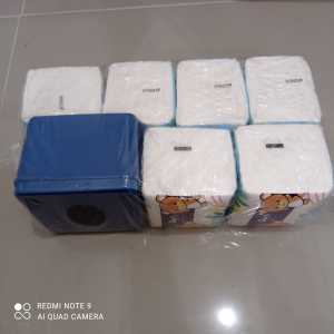 Tisu pop up cleanplus 200 sheet 2 ply - PAKET 1 TENTENG FREE KOTAK TISU - tisu pop up