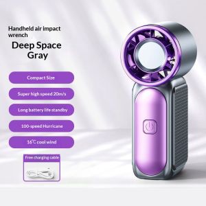 JJT Portable High-Speed Handheld Fan with USB Charging and 5-Speed Settings for Outdoor Use