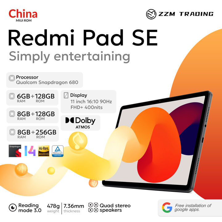 Redmi Pad SE specs in the Philippines : r/Tech_Philippines