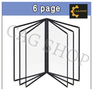CAG 7size Menu Cover Cook Book Transparent Holder 1/2/3/4/6/8/10 Page A4 Size Restaurant Cafe Bar Coffee Shop Store