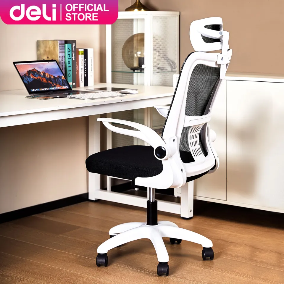 Deli Office Chair Ergonomic Chair Swivel Chair with Arm Rest Cheap Computer  Chair Sale Swivel Home Office Chairs High Back Comfortable Office Chair