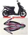 STIKER STRIPING LES LIS BODY YAMAHA MIO SPORTY 2011 2012 WARNA HITAM STANDAR STICKER MIO SMILE. 