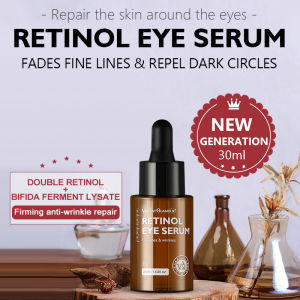 VIBRANT GLAMOUR Retinol Eye Serum Anti-Wrinkle Remove Eye Bags Fade Fine Lines Dark Circles Brighten Whitening Moisturizing Skin Care 30ml