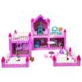 Mainan Villa LAMPU building villa princess house Mainan Anak Perempuan Rumah frozen  Boneka Besar 3D Princess Big Pink Villa DIY Doll House Lengkap Perabot Rumah dengan Lampu TERLARIS. 