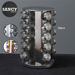 SANCY Multilayer Spice Rack Rotatable 360 Degree Spice Jar Spices Canister Spices Container Herb Seasoning Bottle - Fulfilled by SANCY