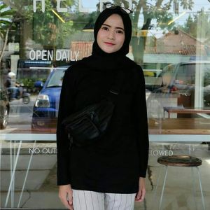 kaos polos lengan panjang wanita kaos atasan muslimah