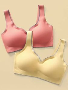 COD  Áo Lót Thể Thao Liền Thân Không Dấu Vết Lụa Băng Mùa Hè Áo Lót Nữ Áo Lót Nữ Học Sinh Trung Học Chống Chảy Xệ Đẩy Ngực  Sem