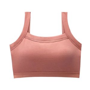 Girls Women Teenager Cotton Singlet Top Retro Wireless Bra Remaja Wanita