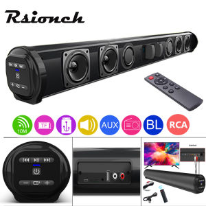 TV Sound Bar Wired and Wireless Bluetooth 5.0 Surround Soundbar RCA AUX for PC Home Theater Speaker with Remot Control