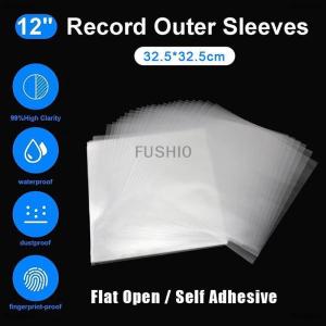 [COD] FUSHI0 50pcs 12inch rõ ràng Vinyl ghi protecter LP Vinyl ghi lại tự dính túi nhựa bên ngoài tay áo cho CD Băng bảo vệ tay áo