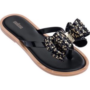 [Free Shipping] New Summer Melissa Colorful Bow Herringbone Jelly Sandals Casual Beach Shoes Lightweight Breathable Non-Slip
