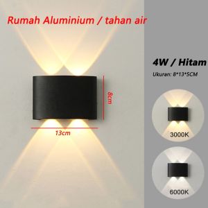Lampu Dinding Taman Outdoor COB/LED Wall Light 2/4/6/8 Mata 220V Indoor LED Wall Lamp Minimalist Lampu Tempel Cocok Untuk Tembok Pilar Rumah 2/4/6/8 Watt