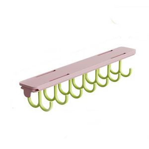 ZENGD พลาสติก ราวแขวนผ้าแบบยืดหดได้ ดึงออก ความจุขนาดใหญ่ ที่แขวนชุดชั้นใน ใช้งานได้จริง ติดผนัง ที่แขวนเก็บชุดชั้นใน สำหรับบ้าน