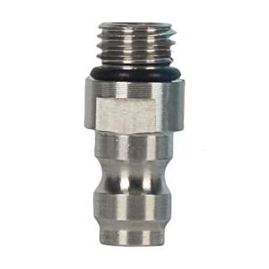 Corrosion Resistant Stainless Steel Gas Nozzle with M8x1 Threaded Port & One Way Valves Design for Industrial Gas Lines
