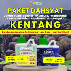 Pupuk Pestisida Topfarm / Pupuk Pembesar Khusus Umbi Kentang / Pupuk Buah Khusus Kentang / Obat Tanaman Kentang Insektisida / Obat Hama Trips Di Daun Kentang/ Obat Hama Kentang Daun Keriting