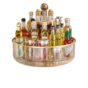 Kitchen Rotating Storage Shelf Household Spice Rack Sorting Storage Tray