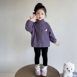 ชุดเสื้อคลุมขนสัตว์กันหนาวของเด็ก AMILA Hello Kitty มีฮู๊ดถอดออกได้และอบอุ่นชั้นในชุดสองชิ้นทันสมัยสำหรับเด็กผู้หญิง