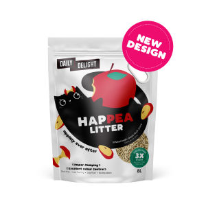 Daily Delight Happea Apple & Banana Clump Cat Litter 8L - 3x More Absorbent Dust-Free 5-Stage Dust Sieving Process
