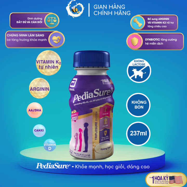 Sữa Pediasure 237ml Hương Vani Cho Bé Biếng Ăn, Tăng Cân, Tăng Chiều ...