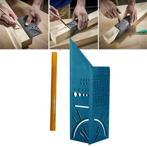 【Local Warehouse】Plastic Wood 3D Corner Angle Square Ruler Guide Woodcraft Subscriber T-Type Multifunctional 90 Sovereign Degree Angle Protractor Carpenter Tools 3D Mitre Angle Measuring Ruler