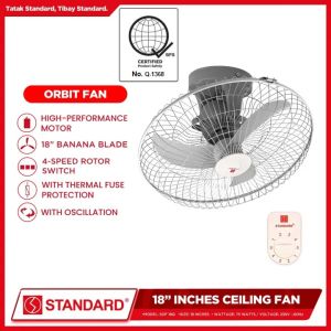 Standard Orbit Fan SOF-18Q | 18" Plastic Banana Blade Orbit Fan SOF18Q SOF 18Q