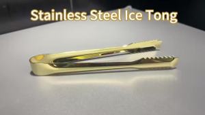 Ice Tongs for Bucket7 Inch Bar Serving Tongs 304 Stainless Steel-Plated-for Party Kitchen Restaurant (2-Pack)