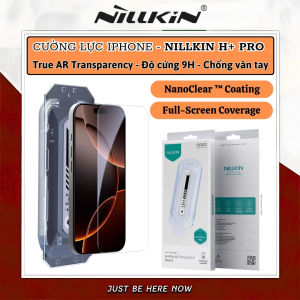 Kính cường lực Curved 3D Chống chói NanoClear AR™ Coating Nillkin H+ PRO AR cho iPhone 17 Pro Max / Air - độ mỏng 0.2 mm chống bể chống bụi chống va đập màn hình khung hỗ trợ dán