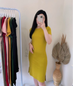 (COD) Dress Slim Polos Import / Dress Bodycon Polos Korean