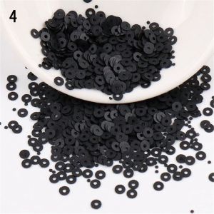 GUQIANFANG86 2000pcs 4mm Pvc Home Decor Round Embellishment Shiny Wedding Faceted Bead Sewing Accessaries Loose Sequin Round Paillettes Paillette