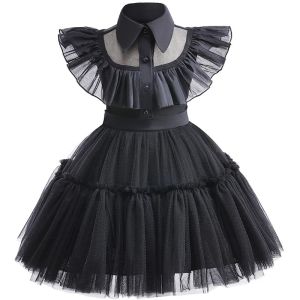 2026Children Ball Gown Black Fancy Dresses For Baby Girls Easter Costume Carnival Party Halloween Black Evening Clothes Vestidos2026