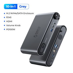 Orico M.2 NVME SATA Data Storage Full Function Type C Dual Protocal Desktop Storage Dock station USB Hub Support Windows 3 Monitor Display