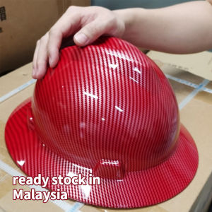 Loebuck Topi keselamatan Carbon fiber color full brim safety helmet mens construction site national standard anti-smashing sunscreen leading building