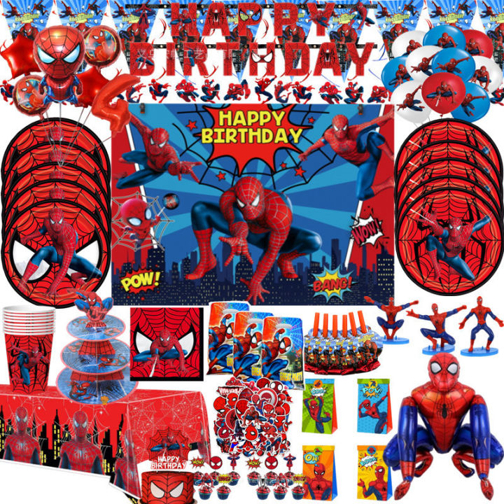 Spider Man themed birthday party decoration toy gift birthday party ...