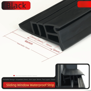 RBRY 50cm Rubber Window Water Blocking Bar Window Edge Waterproof Sealing Function Sealing Strip Weatherproof Ainproof Water Backflow Rain Flashing Board Home Window