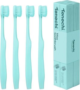 Max Extra-Soft Toothbrush for Adults Sensitive Gums – Gentle Bristles Wide Angled Head for Back Teeth Ergonomic Non-Slip Grip BPA-Free Handle Individually Wrapped 4-Pack(Pink)