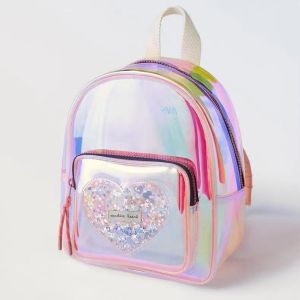 Tas Backpack Fashion Kids Tas Ransel Anak Transparant Motif Love Terbaru 33746