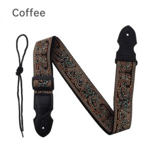 【Ready Stock】Premium Guitar Strap Super Soft Jacquard Embroidered Strap for Acoustic Electric and Bass Guitars