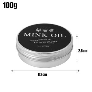 100g Car Seats Mink Oil Leather Repair Cream Automotive Interior Restorer Polish Refurbish Scratch Repair Tool for Sofa Furniture Bags Care Wax