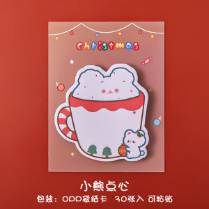 Whitespace 30pcs Christmas Series Cute Cartoon Memo Pad Sticky Note Comel Murah Snowman Kid Party Goodies 圣诞系列可爱卡通便利贴