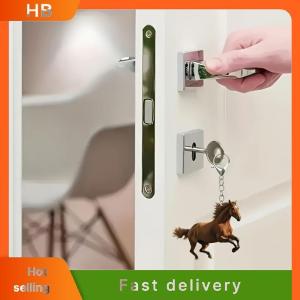 HB 2D Acrylic Horses Keychain Key Ring Decoration Animal Backpack Pendant Birthday Party Accessories