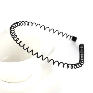 Spring Headband Invisible Men Women Metal Black Hair Band