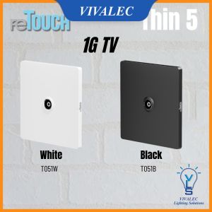 reTouch Thin5 Ultra Thin Soft Touch UV Skin Technology 1/2/3/4 Gang 1/2 Way 113A/15A/20A A Switch Socket